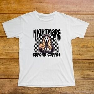 Nightmare Before Coffee Halloween Graphic T Shirt
